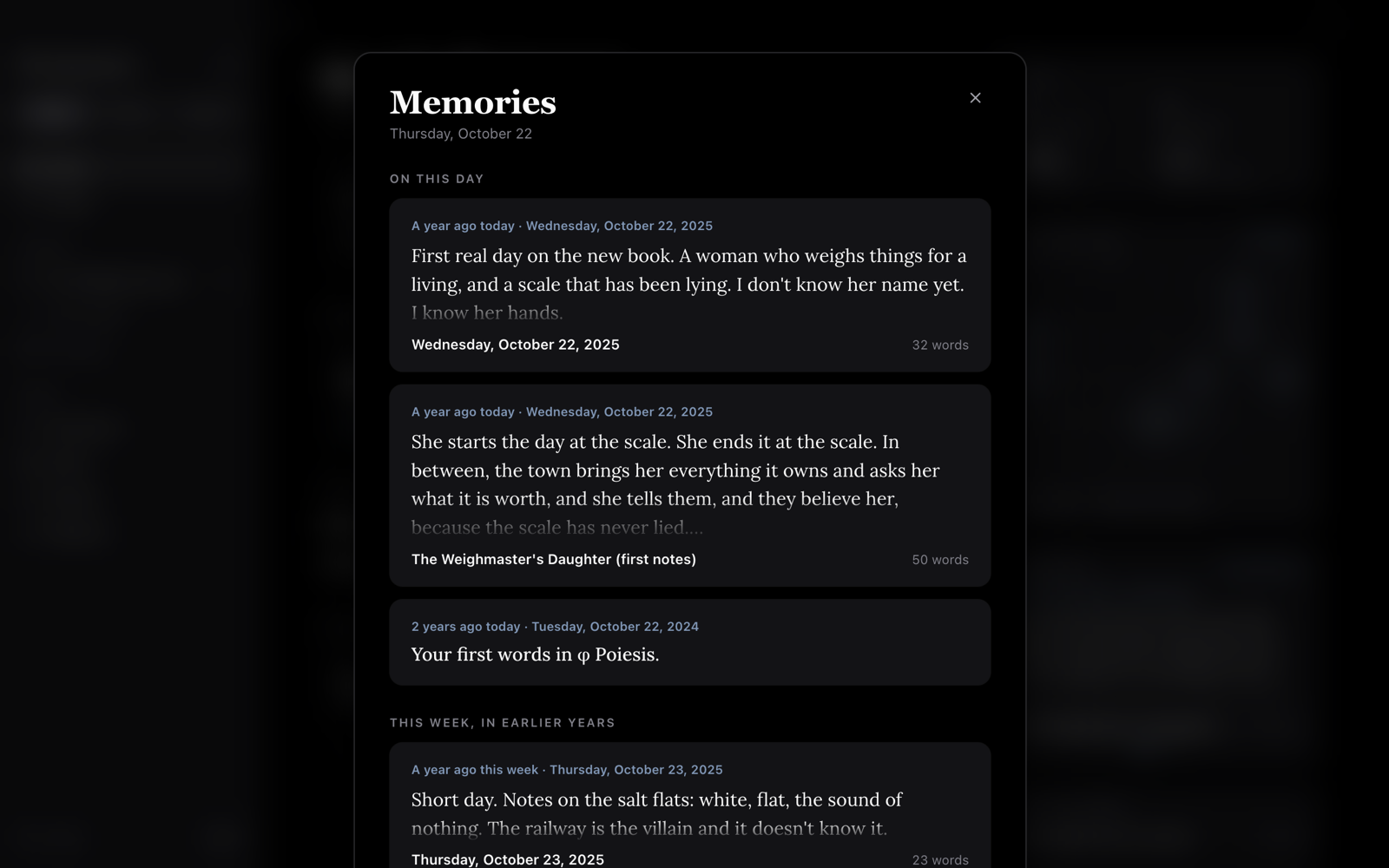 Memories: what was written on this day a year and two years ago, then this week in earlier years